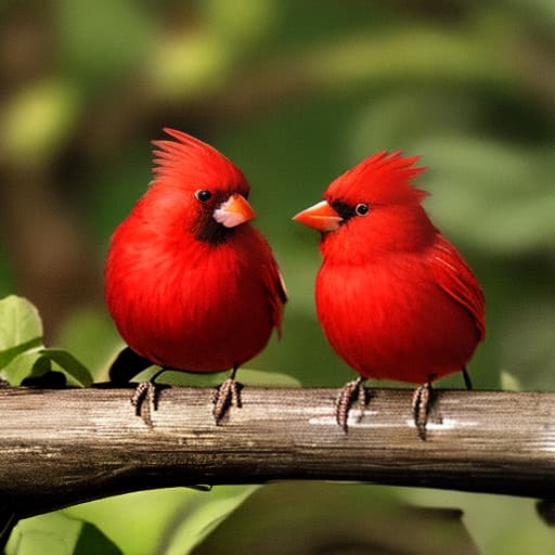  Red birds,