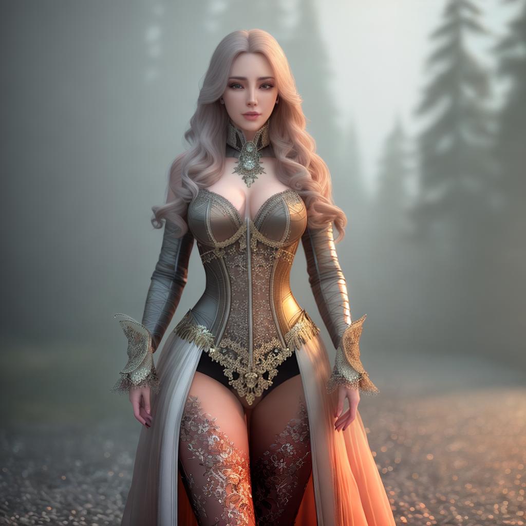  high quality, realistic, photo-realistic, detailed, 3D,1girl, hyperrealistic, full body, detailed clothing, highly detailed, cinematic lighting, stunningly beautiful, intricate, sharp focus, f/1. 8, 85mm, (centered image composition), (professionally color graded), ((bright soft diffused light)), volumetric fog, trending on instagram, trending on tumblr, HDR 4K, 8K