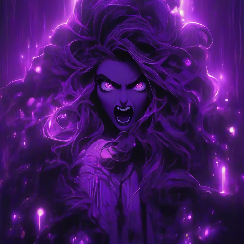  cinematic photo Horror themed purple theme,monochrome,glowing,traditional media,1girl,solo,looking at viewer,shirt,holding,<lora:phonk:1>, . Eerie, unsettling, dark, spooky, suspenseful, grim, highly detailed. score 9, score 8 up, score 7 up, score 6 up, 1girl, long hair, <lora:g4n1m3XLP:1> g4n1m3 . 35mm photograph, film, bokeh, professional, 4k, highly detailed hyperrealistic, full body, detailed clothing, highly detailed, cinematic lighting, stunningly beautiful, intricate, sharp focus, f/1. 8, 85mm, (centered image composition), (professionally color graded), ((bright soft diffused light)), volumetric fog, trending on instagram, trending on tumblr, HDR 4K, 8K