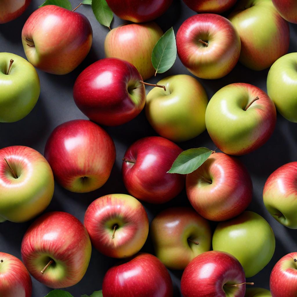  a seamless pattern with apples suitable for tiling hyperrealistic, full body, detailed clothing, highly detailed, cinematic lighting, stunningly beautiful, intricate, sharp focus, f/1. 8, 85mm, (centered image composition), (professionally color graded), ((bright soft diffused light)), volumetric fog, trending on instagram, trending on tumblr, HDR 4K, 8K