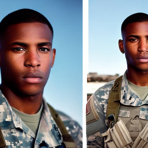 portrait+ style American soldier