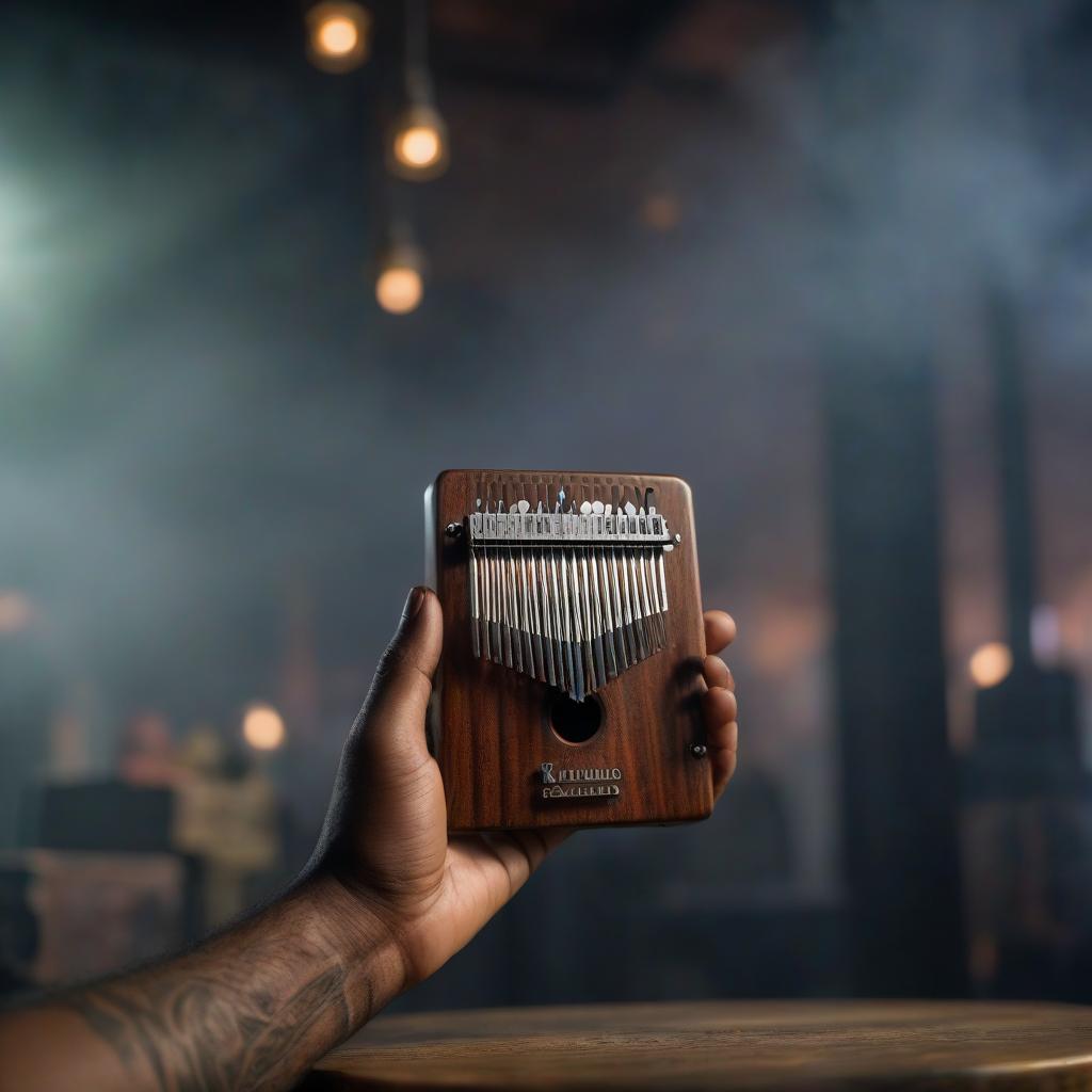  kalimba hyperrealistic, full body, detailed clothing, highly detailed, cinematic lighting, stunningly beautiful, intricate, sharp focus, f/1. 8, 85mm, (centered image composition), (professionally color graded), ((bright soft diffused light)), volumetric fog, trending on instagram, trending on tumblr, HDR 4K, 8K