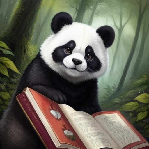  watercolor, storybook, child-book, A small, fluffy panda with black and white fur patterns, small ears, and a nose fluttering in the wind, in a colorful forest background, best quality, very detailed, high resolution, sharp, sharp image hyperrealistic, full body, detailed clothing, highly detailed, cinematic lighting, stunningly beautiful, intricate, sharp focus, f/1. 8, 85mm, (centered image composition), (professionally color graded), ((bright soft diffused light)), volumetric fog, trending on instagram, trending on tumblr, HDR 4K, 8K