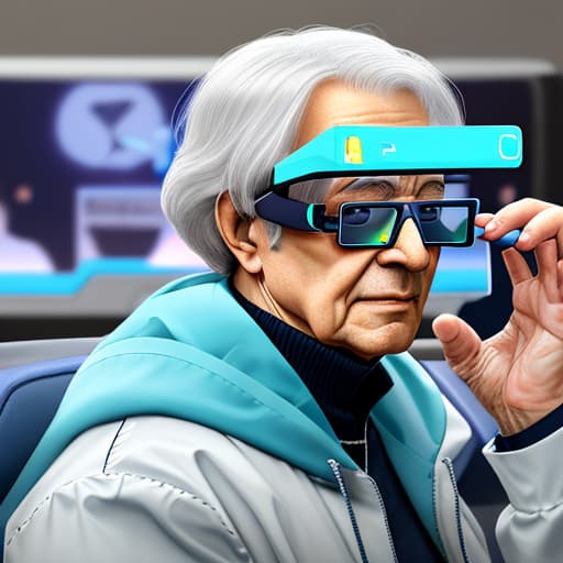  Augmented reality glasses, about the elderly use ，