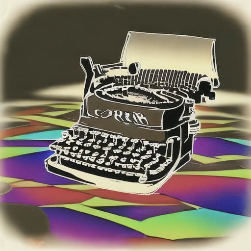  Corona typewriter decorative, unusual, colorful