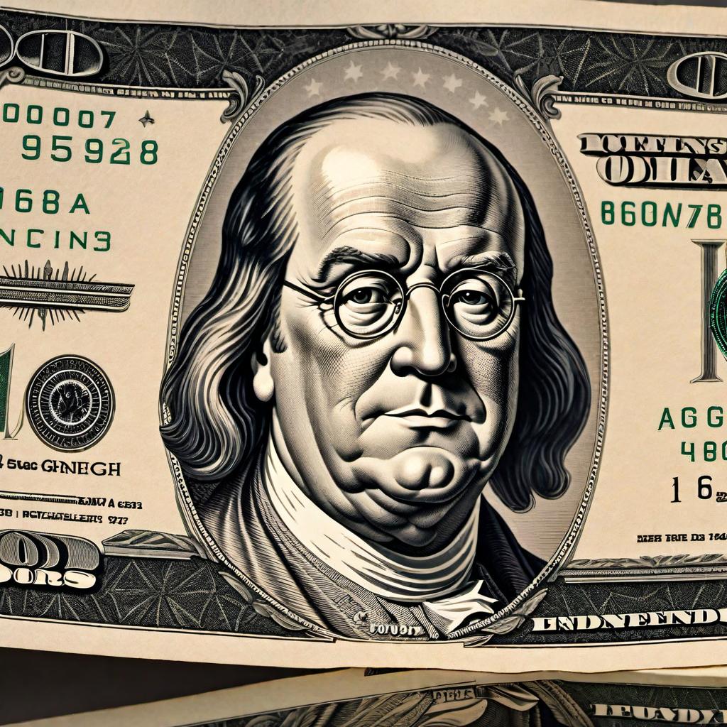  Peter Griffin from Family Guy portrayed as Benjamin Franklin on the hundred-dollar bill. The image should resemble an actual US hundred-dollar bill, but with Peter Griffin's face and distinctive outfit instead of Benjamin Franklin's. hyperrealistic, full body, detailed clothing, highly detailed, cinematic lighting, stunningly beautiful, intricate, sharp focus, f/1. 8, 85mm, (centered image composition), (professionally color graded), ((bright soft diffused light)), volumetric fog, trending on instagram, trending on tumblr, HDR 4K, 8K