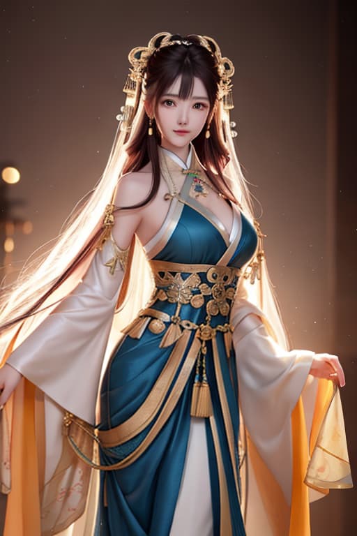  best quality, masterpiece, highres, 1girl,blush,(seductive smile:0.8),star shaped pupils,china hanfu,hair ornament,necklace, jewelry,Beautiful face,upon body, tyndall effect,photorealistic, dark studio, rim lighting, two tone lighting,(high detailed skin:1.2), 8k uhd, dslr, soft lighting, high quality, volumetric lighting, candid, Photograph, high resolution, 4k, 8k, Bokeh hyperrealistic, full body, detailed clothing, highly detailed, cinematic lighting, stunningly beautiful, intricate, sharp focus, f/1. 8, 85mm, (centered image composition), (professionally color graded), ((bright soft diffused light)), volumetric fog, trending on instagram, trending on tumblr, HDR 4K, 8K