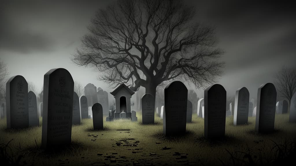  horor background with the grave