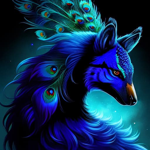  Amazing peacock wolf. By Dreamer