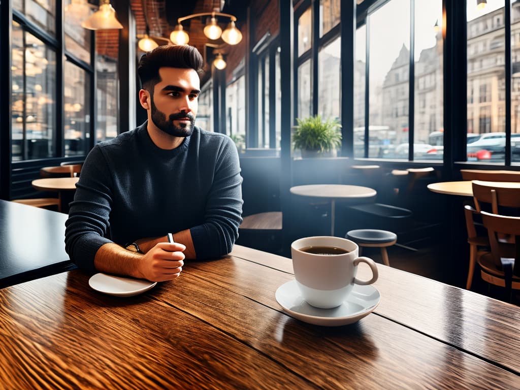  A steaming coffee mug symbolizing the coffee shop and the hard work that goes into every cup. hyperrealistic, full body, detailed clothing, highly detailed, cinematic lighting, stunningly beautiful, intricate, sharp focus, f/1. 8, 85mm, (centered image composition), (professionally color graded), ((bright soft diffused light)), volumetric fog, trending on instagram, trending on tumblr, HDR 4K, 8K