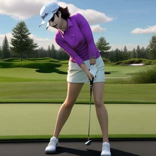  Female joker golfing