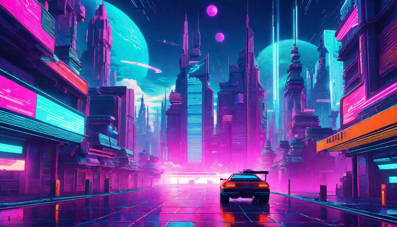  vaporwave,cyberpunk game style Astral presence, blazing beacon, ethereal realms, unique astral signature, radiant energyeon, dystopian, futuristic, digital, vibrant, detailed, high contrast, reminiscent of cyberpunk genre video games,retro aesthetic, cyberpunk, vibrant, neon colors, vintage 80s and 90s style, highly detailed