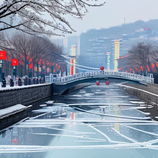  Chongqing City Kaizhou District specialty-thin ice pictures,