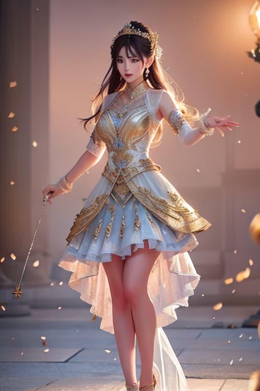  Jk dress is small hyperrealistic, full body, detailed clothing, highly detailed, cinematic lighting, stunningly beautiful, intricate, sharp focus, f/1. 8, 85mm, (centered image composition), (professionally color graded), ((bright soft diffused light)), volumetric fog, trending on instagram, trending on tumblr, HDR 4K, 8K