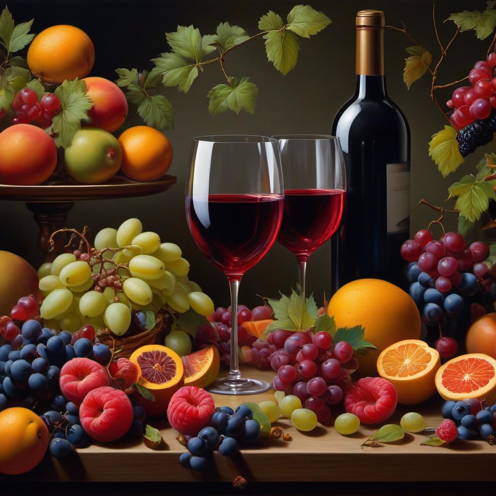  abstract expressionist painting Fruit and wine still life, by Catherine Abel, Caspar David Friedrich, Leonardo da Vinci, Artgerm, Intricate, Elegant, Digital Illustration, Scenic, Hyper Realistic, Hyper Detailed, 16k, Sharp Focus, Artstation . energetic brushwork, bold colors, abstract forms, expressive, emotional hyperrealistic, full body, detailed clothing, highly detailed, cinematic lighting, stunningly beautiful, intricate, sharp focus, f/1. 8, 85mm, (centered image composition), (professionally color graded), ((bright soft diffused light)), volumetric fog, trending on instagram, trending on tumblr, HDR 4K, 8K