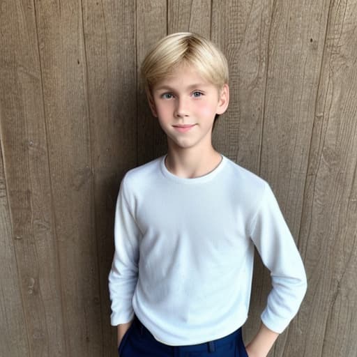  handsome thin graceful 12y blond boy