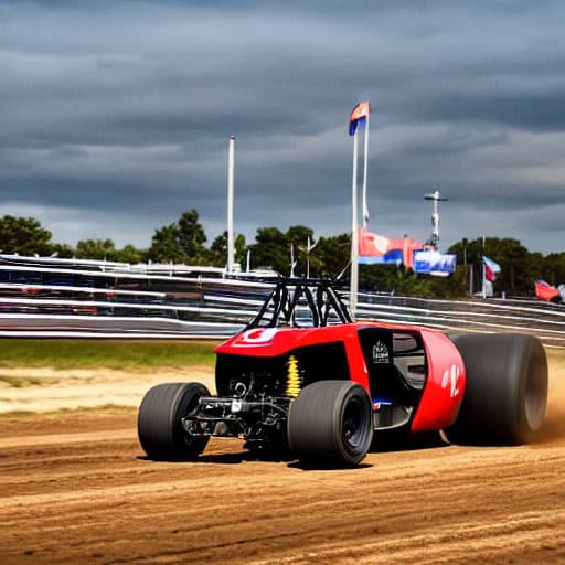  sprint cars and ump modified at Lincoln speedway hyperrealistic, full body, detailed clothing, highly detailed, cinematic lighting, stunningly beautiful, intricate, sharp focus, f/1. 8, 85mm, (centered image composition), (professionally color graded), ((bright soft diffused light)), volumetric fog, trending on instagram, trending on tumblr, HDR 4K, 8K