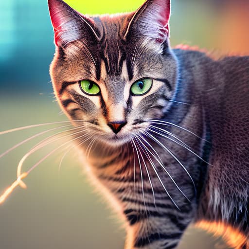 nvinkpunk Realistic image of a cat wearing headphones and reading glasses while riding a bus. hyperrealistic, full body, detailed clothing, highly detailed, cinematic lighting, stunningly beautiful, intricate, sharp focus, f/1. 8, 85mm, (centered image composition), (professionally color graded), ((bright soft diffused light)), volumetric fog, trending on instagram, trending on tumblr, HDR 4K, 8K