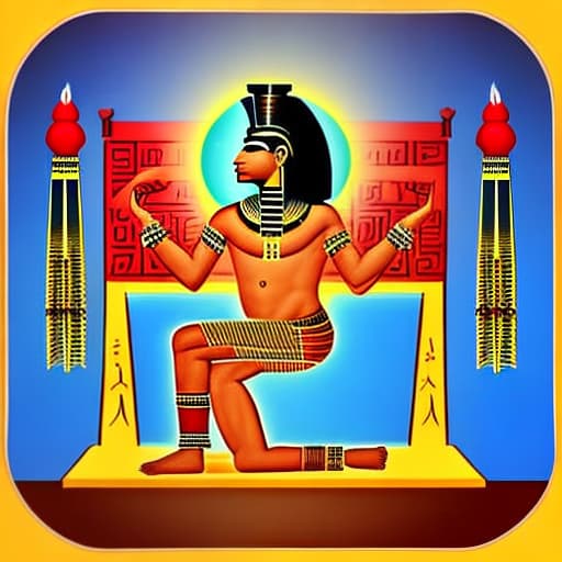  create an image of a person performing a wealth ritual to the god Osiris