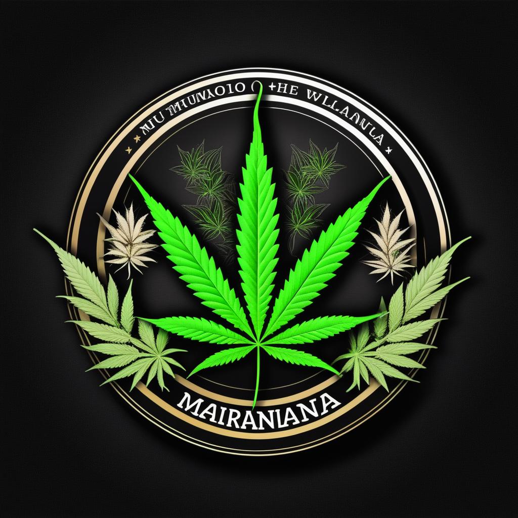  Logo, marihuana fumando