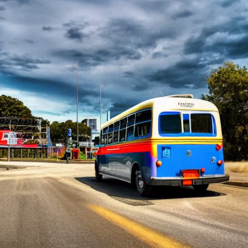  bus hyperrealistic, full body, detailed clothing, highly detailed, cinematic lighting, stunningly beautiful, intricate, sharp focus, f/1. 8, 85mm, (centered image composition), (professionally color graded), ((bright soft diffused light)), volumetric fog, trending on instagram, trending on tumblr, HDR 4K, 8K