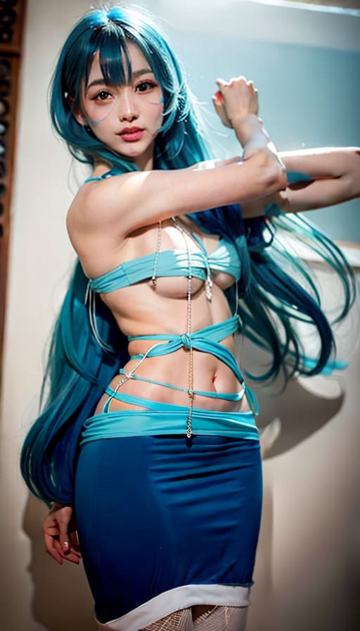  Blue hair, beautiful girl, smile, cute, (Masterpiece, BestQuality:1.3), (ultra detailed:1.2), (hyperrealistic:1.3), (RAW photo:1.2),High detail RAW color photo, professional photograph, (Photorealistic:1.4), (realistic:1.4), ,professional lighting, (japanese), beautiful face, (realistic face)