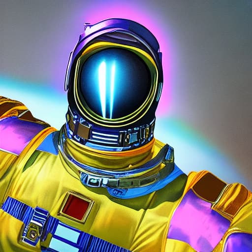  Astronaut in a spacesuit on a background of colored paint in pastel shades generative ai hyperrealistic, full body, detailed clothing, highly detailed, cinematic lighting, stunningly beautiful, intricate, sharp focus, f/1. 8, 85mm, (centered image composition), (professionally color graded), ((bright soft diffused light)), volumetric fog, trending on instagram, trending on tumblr, HDR 4K, 8K