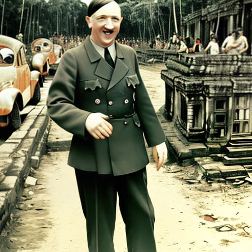  hitler enjoyng a trip in cambogia