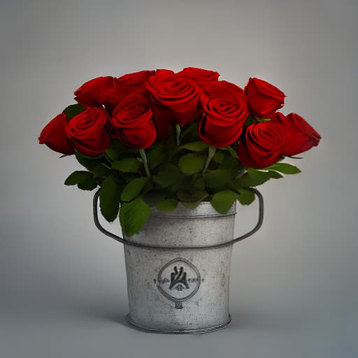 redshift style red roses bucket, for lovely human
