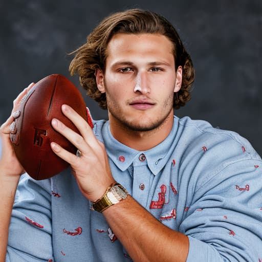 portrait+ style Nick Bosa queer face