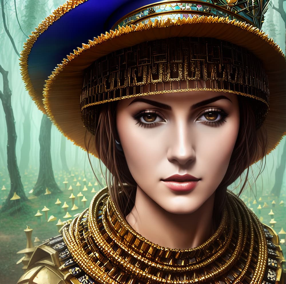  Arafed woman in a costume with a mask and a hat, adrian borda, Retrato de una reina cyborg, Karol behind UHD, Photographic portrait of queen's chess piece, Sergei Vasnev, Tomasz Alen Kopera