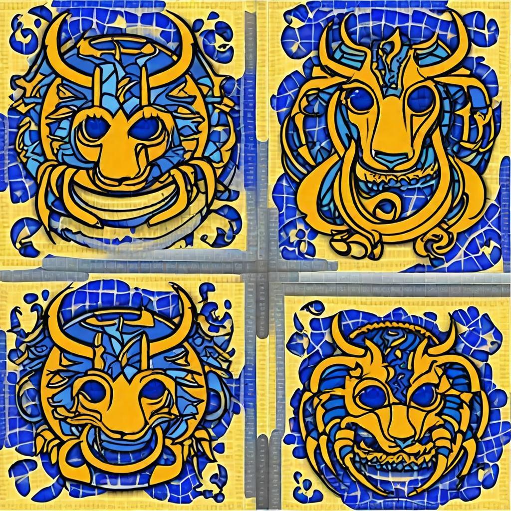  masterpiece, best quality, Zodiac sign, Taurus, dragon, blue eyes,