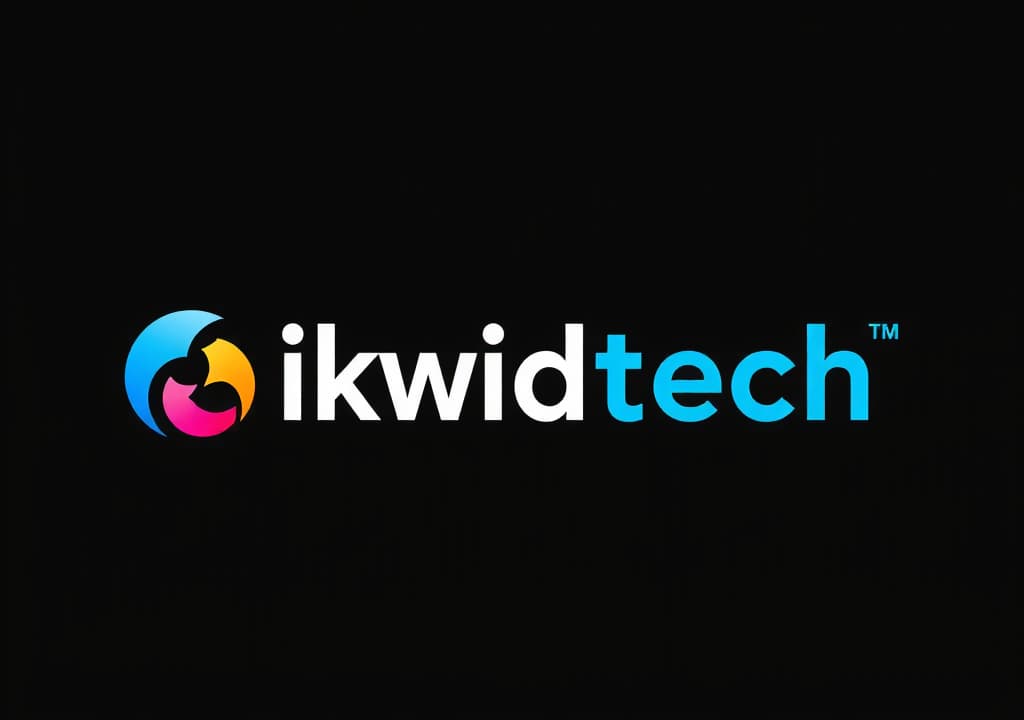  good quality, high quality, make a logo with the name "ikwidtech" in it