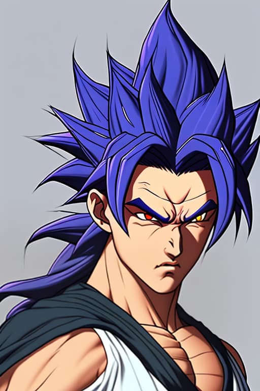  Make a new male character that looks like gogeta and Akuma