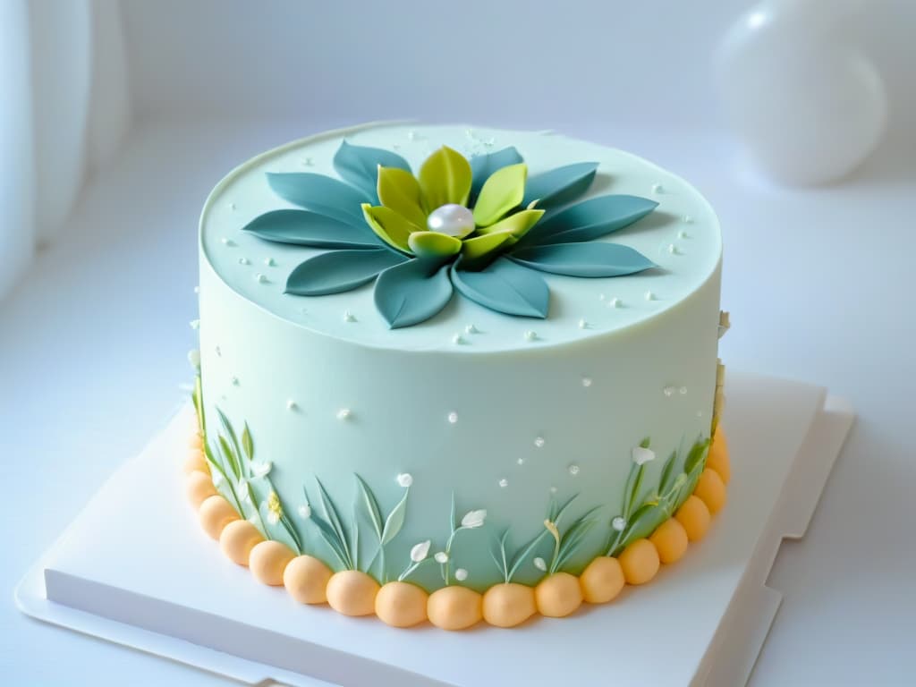  A closeup, ultradetailed 8k image of a sleek, minimalistic cake adorned with intricate geometric patterns in pastel colors, showcasing flawless fondant work and delicate sugar flower accents. hyperrealistic, full body, detailed clothing, highly detailed, cinematic lighting, stunningly beautiful, intricate, sharp focus, f/1. 8, 85mm, (centered image composition), (professionally color graded), ((bright soft diffused light)), volumetric fog, trending on instagram, trending on tumblr, HDR 4K, 8K