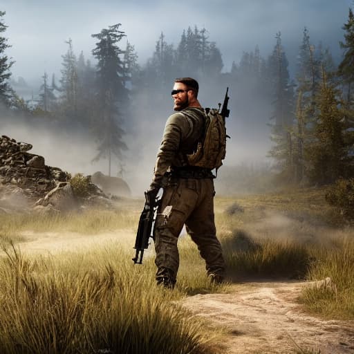  Call of duty warzone hyperrealistic, full body, detailed clothing, highly detailed, cinematic lighting, stunningly beautiful, intricate, sharp focus, f/1. 8, 85mm, (centered image composition), (professionally color graded), ((bright soft diffused light)), volumetric fog, trending on instagram, trending on tumblr, HDR 4K, 8K