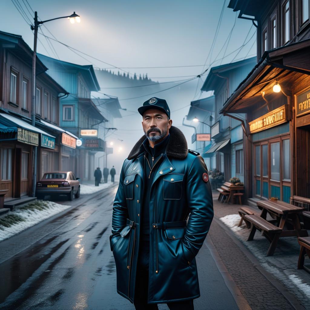  How will the city of Yuzhno Sakhalinsk look in 50 years? hyperrealistic, full body, detailed clothing, highly detailed, cinematic lighting, stunningly beautiful, intricate, sharp focus, f/1. 8, 85mm, (centered image composition), (professionally color graded), ((bright soft diffused light)), volumetric fog, trending on instagram, trending on tumblr, HDR 4K, 8K