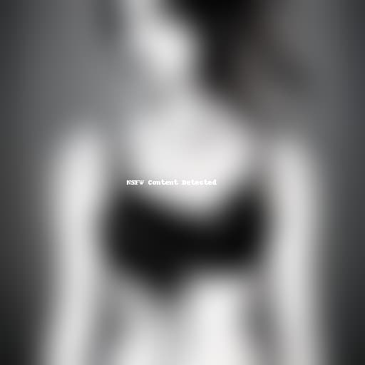 nvinkpunk body, black and white, color detail, shadow, long hair, breast