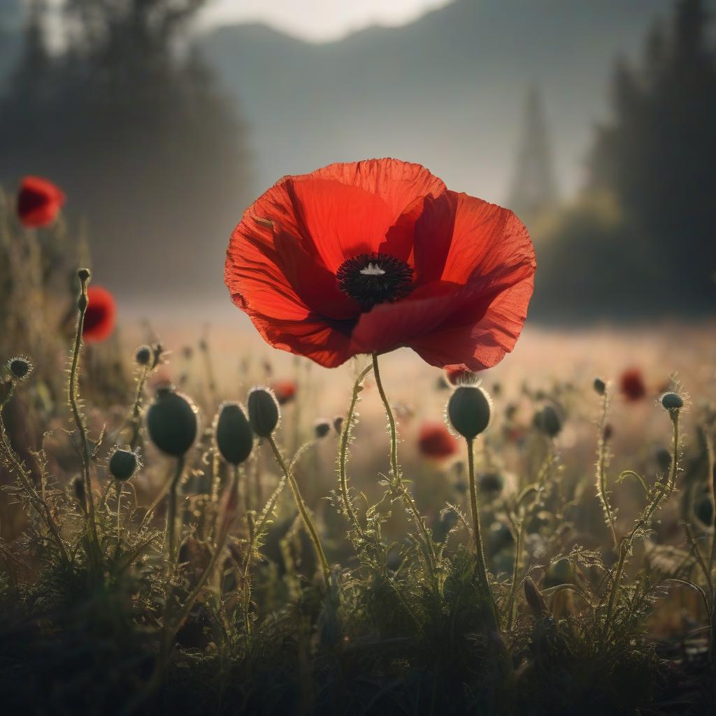  cinematic film still On a dark background, a large, red crystalline poppy flower with two dew drops in close up and a 3D Russian text "мак" in front of it. . shallow depth of field, vignette, highly detailed, high budget, bokeh, cinemascope, moody, epic, gorgeous, film grain, grainy hyperrealistic, full body, detailed clothing, highly detailed, cinematic lighting, stunningly beautiful, intricate, sharp focus, f/1. 8, 85mm, (centered image composition), (professionally color graded), ((bright soft diffused light)), volumetric fog, trending on instagram, trending on tumblr, HDR 4K, 8K