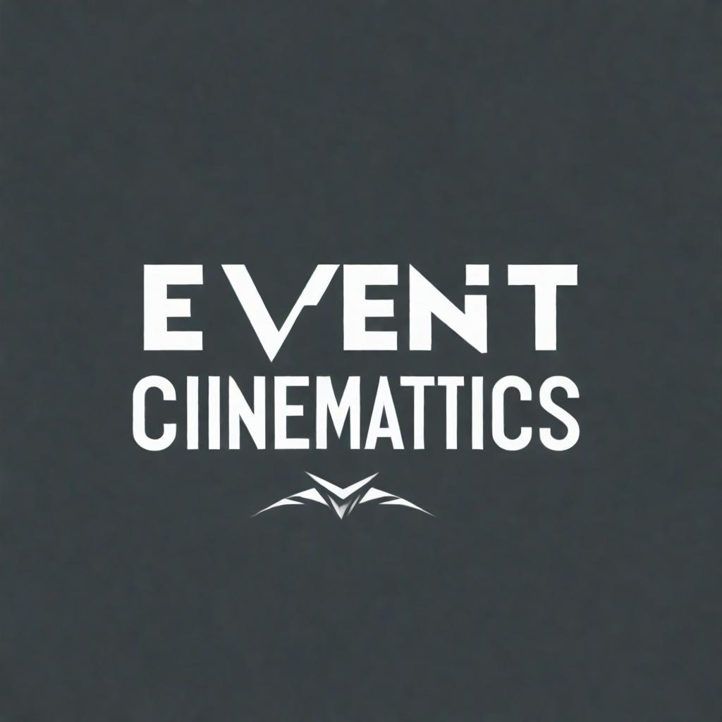  create a black and white logo with the text: Event Cinematics