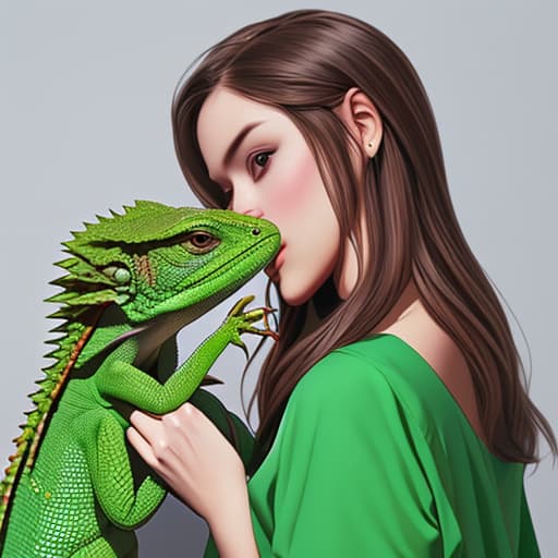  Girl with lizard