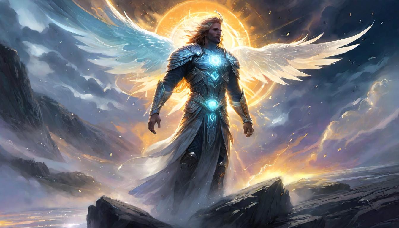  digital painting of A glowing spirit gently lifting out from a human body, surrounded by a soft halo, ethereal, serene looking at viewer, dynamic pose, (intricate details, masterpiece, best quality)