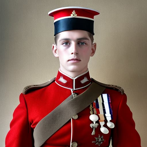 portrait+ style 1914 Great War British soldier