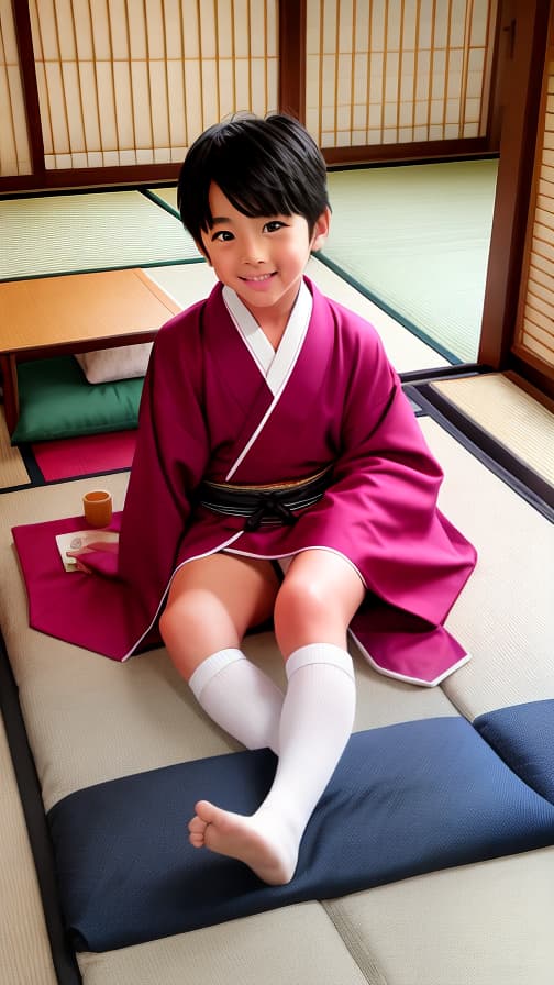  6th grade high socks loincloth, futon, kimono, Ryokan, boy