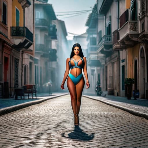  Haifa Wahbi hyperrealistic, full body, detailed clothing, highly detailed, cinematic lighting, stunningly beautiful, intricate, sharp focus, f/1. 8, 85mm, (centered image composition), (professionally color graded), ((bright soft diffused light)), volumetric fog, trending on instagram, trending on tumblr, HDR 4K, 8K