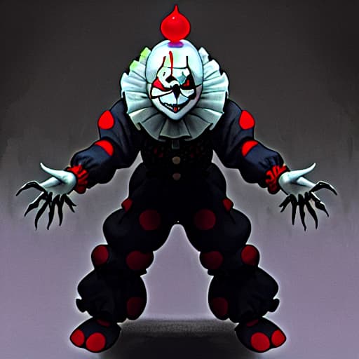  a horrifying clown standing in the darkness that looks like jigsaw and pennywise