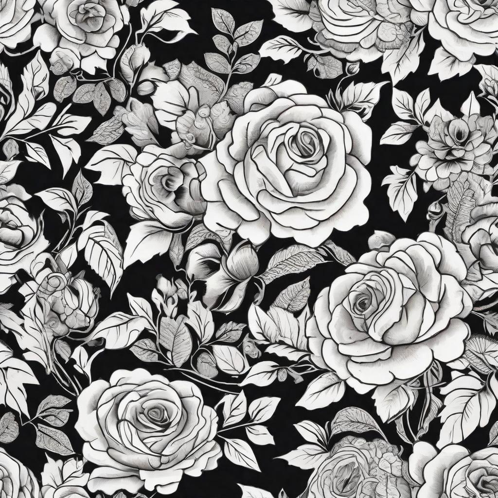  Masterpiece, best quality, a close-up of a hand decorated with an intricate manicure, showcasing delicate black roses and attractive motifs. The design uses harmonious black and white colors, with each petal and leaf carefully drawn. The background is composed of a soft, brilliant white, in subtle contrast to the vibrant manicure. The overall atmosphere exudes elegance and femininity, and this is a high-resolution photo that captures every intricate detail of the manicure. The light is soft and diffuse, illuminating the hand with a soft glow and delicate design. This photo was taken with a professional DSLR camera, using a macro lens to capture the intricate details of the manicure.