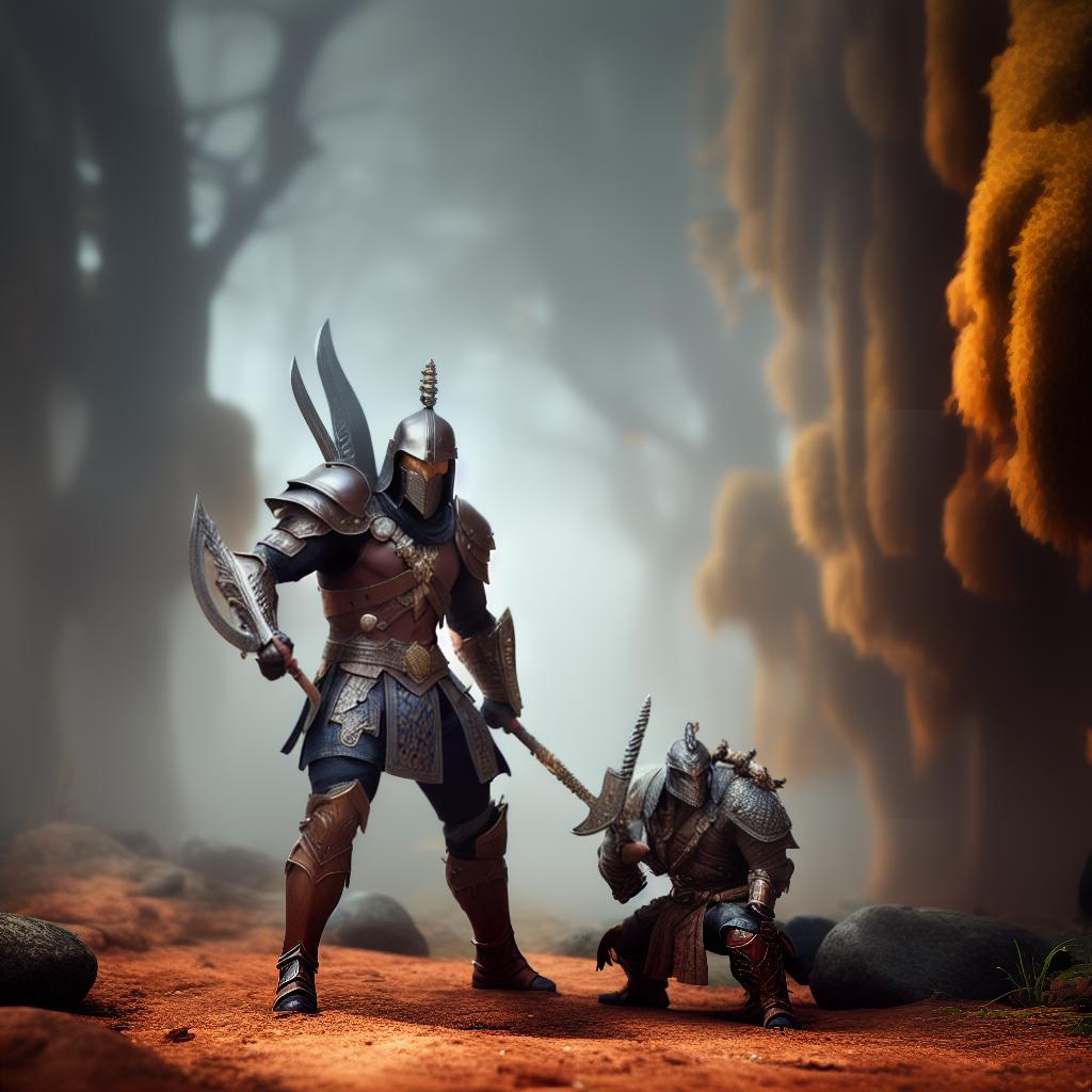  Cartoon, A warrior is fighting against his enemies hyperrealistic, full body, detailed clothing, highly detailed, cinematic lighting, stunningly beautiful, intricate, sharp focus, f/1. 8, 85mm, (centered image composition), (professionally color graded), ((bright soft diffused light)), volumetric fog, trending on instagram, trending on tumblr, HDR 4K, 8K