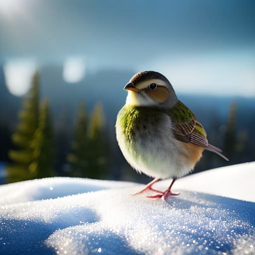 redshift style kiwi bird in the snow hyperrealistic, full body, detailed clothing, highly detailed, cinematic lighting, stunningly beautiful, intricate, sharp focus, f/1. 8, 85mm, (centered image composition), (professionally color graded), ((bright soft diffused light)), volumetric fog, trending on instagram, trending on tumblr, HDR 4K, 8K