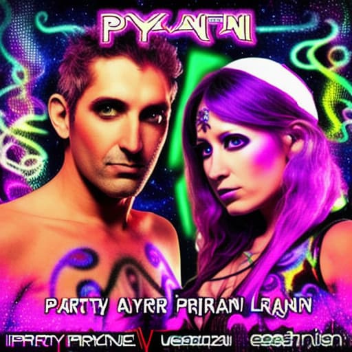  party psytrance man and woman